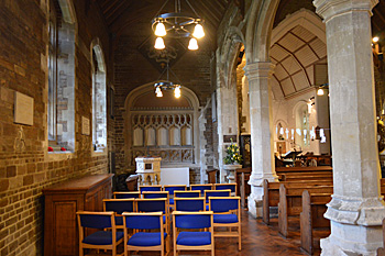 The north aisle looking east April 2015